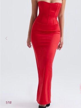 chinese dress ladies Anabella Smoke Lace Up Maxi Dress by House of CB